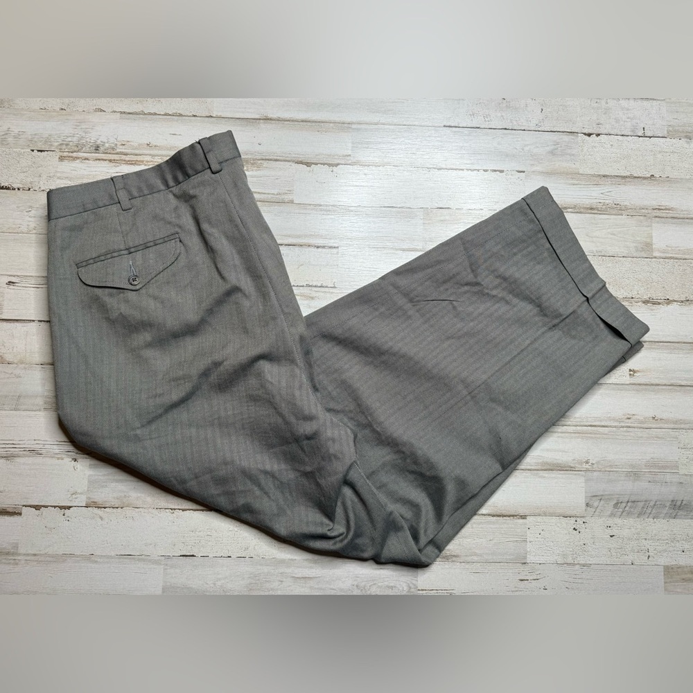 Vintage Polo Ralph Lauren Men’s Pleated Dress Pants Gray 42x32 (42x27) Preppy